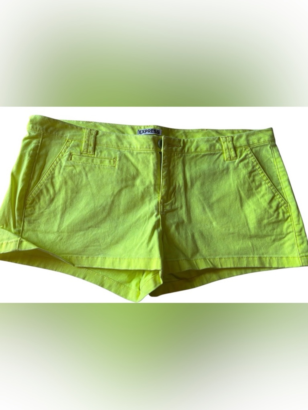 Express Neon Yellow Shorts